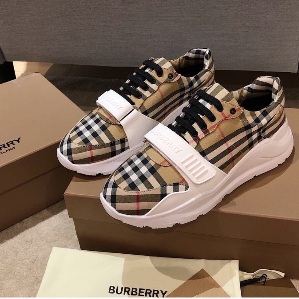 Burberry
Men's Regis Check Trainer Sneakers
$770